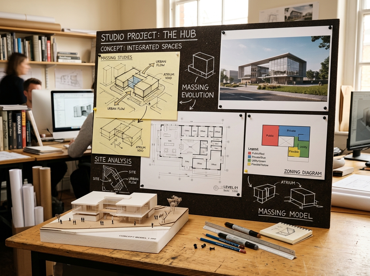 Architectural concept sketches